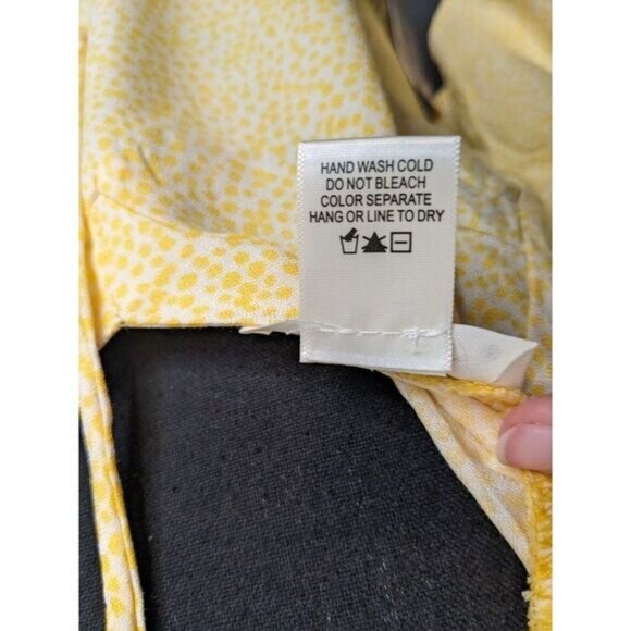 NWT Urban Romantics Yellow Short Sleeve Blouse - M - Picture 10 of 10